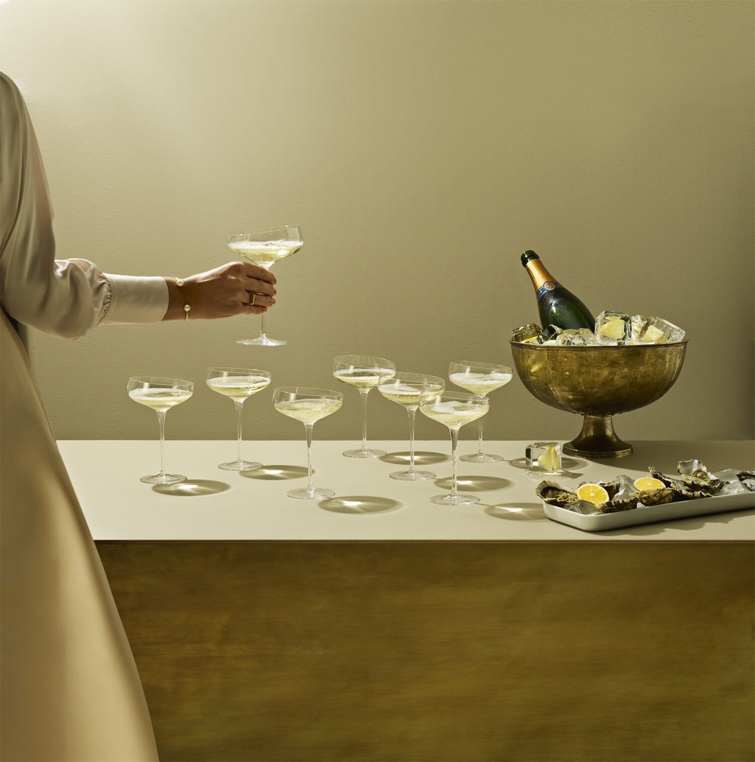 Coupe of shop champagne